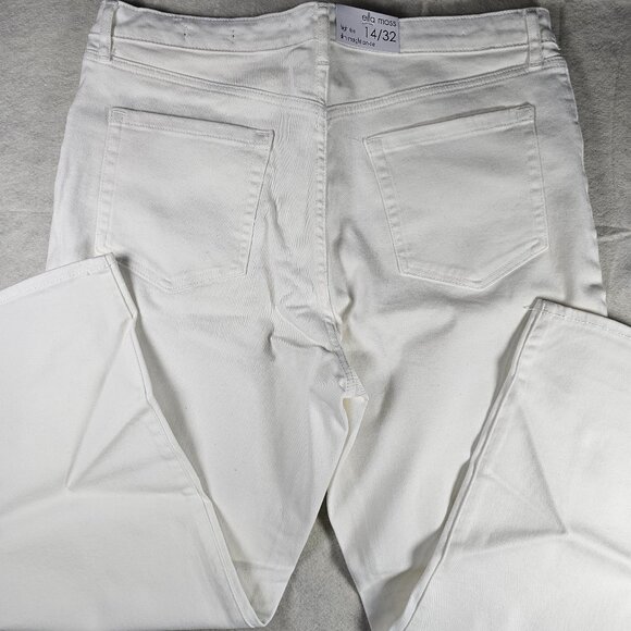 NEW Ella Moss High Rise Slim Straight Ankle Jeans White Size 14/32 - Picture 3 of 7